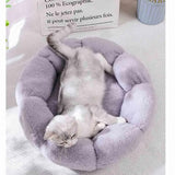 Round Flower Dog Bed for Small Large Dogs Soft Cat Mat Pet Deep Sleep Cushion Winter Warm Puppy Kennel Nest Dog Basket