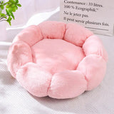 Round Flower Dog Bed for Small Large Dogs Soft Cat Mat Pet Deep Sleep Cushion Winter Warm Puppy Kennel Nest Dog Basket