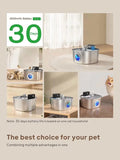 OEM 3.2L Stainless Steel Wireless Cat Water Fountain 4000mah 3 Modes Wireless Automatic Pet Drinking Fountain Manufacturer