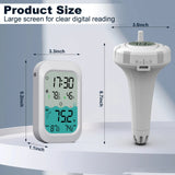 MESTEK Wireless Pool Thermometer Waterproof Floating Temperature Monitor Swimming Pool Baby Baths Fish Aquariums Pond Time Clock