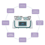 8 in 1 RF Vacuum RF 40K 80K Cavi Slimming Machine With Ice Hammer for Facial Care Lymphatic Drainage Fat Reduction Skin Firming