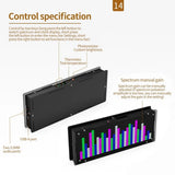 LED Music Spectrum Display DIY Kit 16X32 Rhythm Light Clock 8 Kinds Spectrum Mode SMD Soldering Display Light, Green Durable