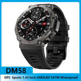 GPS Smart Watch Men 1.43 Inch AMOLED Bluetooth Calling Heart Rate Blood Oxygen Health Monitor 5ATM Waterproof Sports Smartwatch