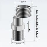 2PCS Stainless Steel Angled Curved Shower Adapter Angle 360° Rotatable Eccentric Screw Corner Wall Mounted Shower Faucet Adapter