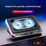 Ergonomic Dual Fan Comfort Notebook Cooler RGB Gaming Laptop Cooling Pad with Phone Holder Stock Product