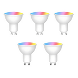 5PCS Tuya Wifi GU10 Smart LED Light Bulb Dimmable 6W 220V Smart Life App Control Spotlight Bulb Works With Alexa Google