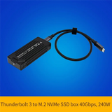 GW-Usb Type-C Thunderbolt 3 Tom.2 Nvme SSD Hard Drive Enclosure 40Gbps Supports M.2 M Key Andm.2 B & Mkey Nvme