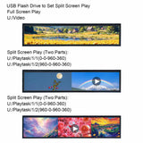 21.3inch 1920x360 Wide LCD Monitor USB2.0 Auto Play Video Rotate Image