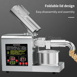 Intelligent Commercial Oil Press Machine Stainless Steel Cold Hot Dual Mode for Peanut Sesame Almond 8-16LB/H High Oil Yield