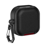 PU Leather Protective Case Cover Fits for Samsung Galaxy Buds4/4Pro Protective Skin Cover with Carabiner Shockproof Anti‑Drop