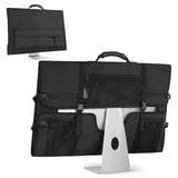 27" Monitors Carrying Case Quick Release Buckles Supplies Folding with Rubber Handle Protective Travel Bag for Cable Home Travel