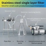 150mm 316 stainless steel UV ink protein medium single layer vacuum filter Lab Ink filtration