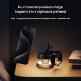 For IPhone 16 Pro Max 4 in 1 Wireless Charging Station Cube with Night-Lamp Magnetic Charger for Apple IWatch Ultra, Airpods