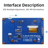 4.3 Inch Touch Screen LCD Display For Raspberry Pi 5 4 3 3B+ 2 Capacitive Touchscreen Monitor For Raspberry Pi Display Module