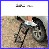 2026 HOT Outdoor Tire Table Ladder Foldable Retractable Multi-functional Tire Ladder Herringbone Ladder Integrated Multi-purpose