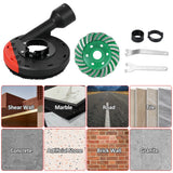 115mm Extraction Hood for Angle Grinder + 115mm x 15mm Grinding Cup for Concrete with ABS Material, 1 Cover, 1 Sanding