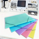 12pcs A4 Office Project Binder Large Capacity Storage Bag Elastic Cord File Bag with Elastic Closure Drawstring Document Pouch