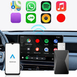 Wired To Wireless Carplay Android Auto Mini Adapter Bluetooth-Compatible 5.0 WiFi for Cars with OEM Wired CarPlay Android Auto