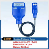 Thickness Meter LS221 Coating Gauge Mil Gage Dry Film 0-5000μm for Ferrous Non-ferrous Metal Substrates