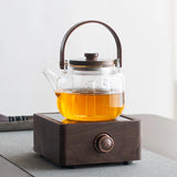 750W Wooden Electric Stove Hot Cooker Plate Tea Maker Heating Furnace Water Heater Boiler Multicooker for Kitchen 220V