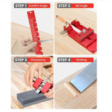 Degree Angle Fixture and Gauge Chisel Honing Tool Chisel Honing Chisel Sharpening Kit Aluminum Alloy Honing 15 to 45