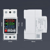 High Quality 63A Din Rail 3-In-1 Display Timer Relay Voltage Power Meter Over Voltage And Under Voltage Protector