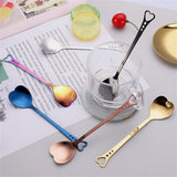 30pcs Heart Shaped Stainless Steel Teaspoons Coffee Spoon