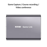 Ezcap 4K 60HZ HDMI Loop Video Capture Card 2Kp30 1080P HDMI To USB 3.2 Live Streaming Game Recording Box Mic Audio Line in Input