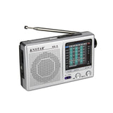 Knstar KK-9 FM Radio With PVC Panel Built-in Speaker Dimensions 13*7.8*2.9cm Single Channel 3-band 3W DC 3V 88-108MHz 75dB AM SW