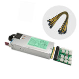 Psu 1200 Watt Server PLC Power Supply Psu DPS-1200FB-1 A DPS1200SB A with17 port splitter boards and 17 6-pin to 6 + 2pin cables