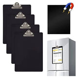 GW-4 Pieces Magnetic Clipboards Letter Size Clipboards 9X12.5 Inch Standard Clip For Refrigerator For Office Classroom Home
