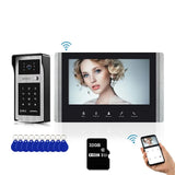 7 Inch Wifi Video Door Phone Intercom Smart TUYA for Home Monitor entry system With Password/RFID Card Unlock Waterproof Camera