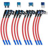 Add-a-Circuit Fuse Tap Adapter 4 Types 12V and Fuse Kit 15AMP, Fuse Tap with MICRO2 Mini Standard and Low Profile,  for Trucks