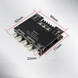 DC 12-24V Digital Amplifier Module Left/Right Channels + Subwoofer Output BT SZM & AUX Audio Input for 20-100W 4-8Ω Loudspeaker
