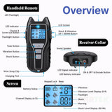 X-13 For 4 Dogs Remote Dog Training Collars Kits,  Magnetic Charging Collar With Shock Vibration beep and Light Functions