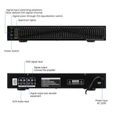 Dual 20 Segment Stereo Equalizer Amplifier Preamp EQ Tone Treble Midrange Bass 40-Band Equalizer Built-In Bluetooth EQ-799