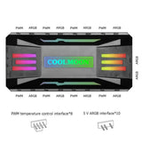 New 1To8 4Pin Cooling Fan ARGB High Air Volume Temperature Controller 5V 3 in 1 RGB Controller