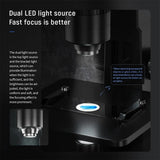 Professional 2000X 5MP HD Digital Wifi Microscope USB Microscopes for Electronics Soldering with Dual Lens for Android IOS PC