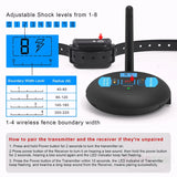 Smart Pet Fence Wireless Remote Shock Vibration Electronic Collar LED Training Dog  Remote Control Dog Trainer