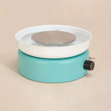 Electric Pottery Wheel for Kids – Portable Desktop Clay DIY Machine with Aluminum Turntable, Speed Control, Forward/Reverse