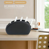 Fashion PU Leather Remote Control Storage Box Five Grids Classified Storage Cosmetics Brush Holder Desktop Organizer Pen