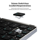 Folding Bluetooth Keyboard with Touchpad PC Phone Holder Foldable Keyboard Wireless PU Leather for iOS/Android/Windows/Mac