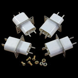 10 PCS White 4 Pins Microwave Oven Magnetron Socket Pin Filament Socket Electronic Magnetron Pin Has Penetrating Capacitor