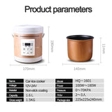 Universal 12V 24V Rice Cooker for Car Truck 1.6L Heating Lunch Box Soup Porridge Cooking Pot Food Steamer Meal Heater Warmer