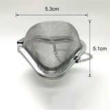 20pcs Stainless Steel Tea Strainers Heart Shaped Loose Tea Infuser Ball with Chain Hook