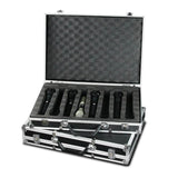 Microphone Case Studio with Sponge Lining Impact Resistant Instrument Box Singing Professional Hard Shell Mic Case for 4/8 Mics