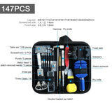 147pcs Watch Repairing Tools Set Watch Maintenance Kit Watches BackCase Opener Watch Battery Change Tool Watchmaker Kit