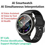 AW83 AI Smartwatch Simultaneous Interpretation Support Multiple Languages Voice to Text Audio Transcription BT Calls Smart Watch