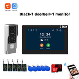 Password 4in1 Unlock HD Wifi Doorbell Video Intercom System For Home Doorphone Tuya Smart 1080P Touch Monitor Security Protect