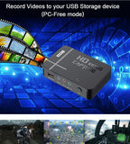 1080P HD AV Video Capture Card Recording Loop Analog To Digital Video Recorder Save To USB Flash Disk Mic in Line In